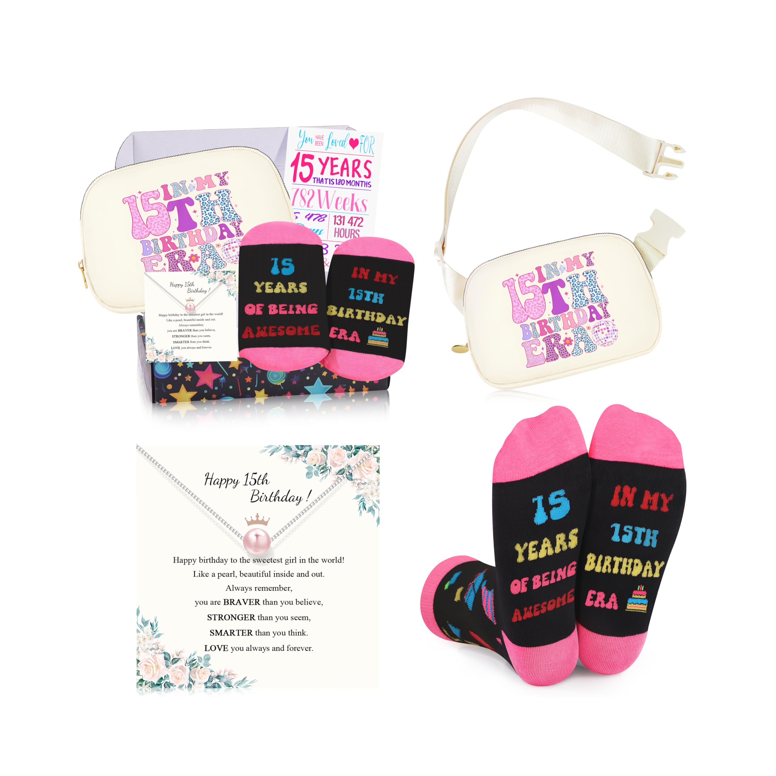 15 Year Old Birthday Gifts for Girls Birthday Gifts for 15 Year Old Beautiful Teen Girl 15th Birthday Gifts Set for Girls Daughter Granddaughter Sister Best Friend