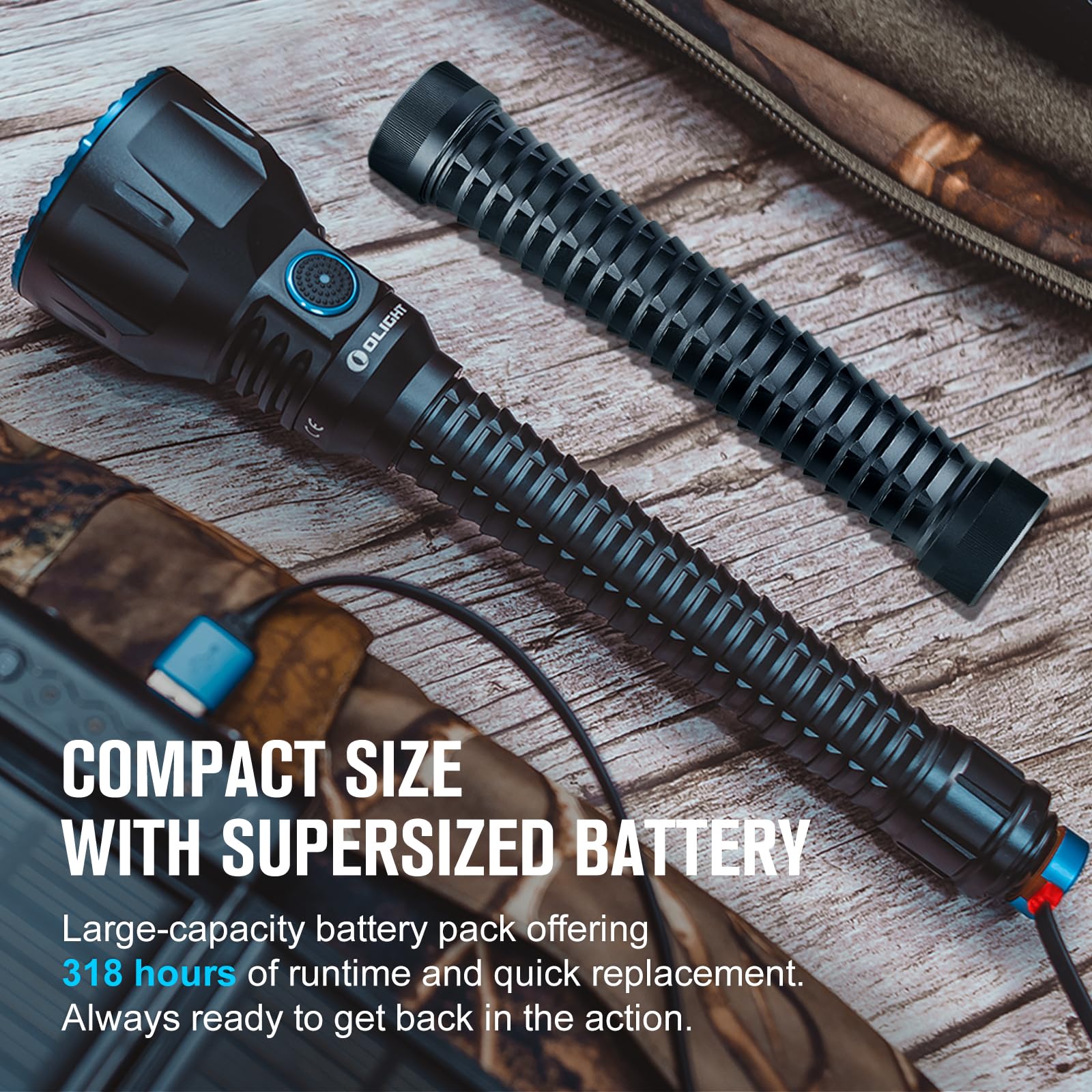 超美品！OLIGHT オーライト Javelot Turbo 1300m OLIGHT Javelot Turbo 1300 Lumen LED Flashlight, Rechargeable