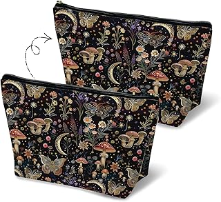 Bolsa de maquillaje oscura, bolsa de cosmétic...