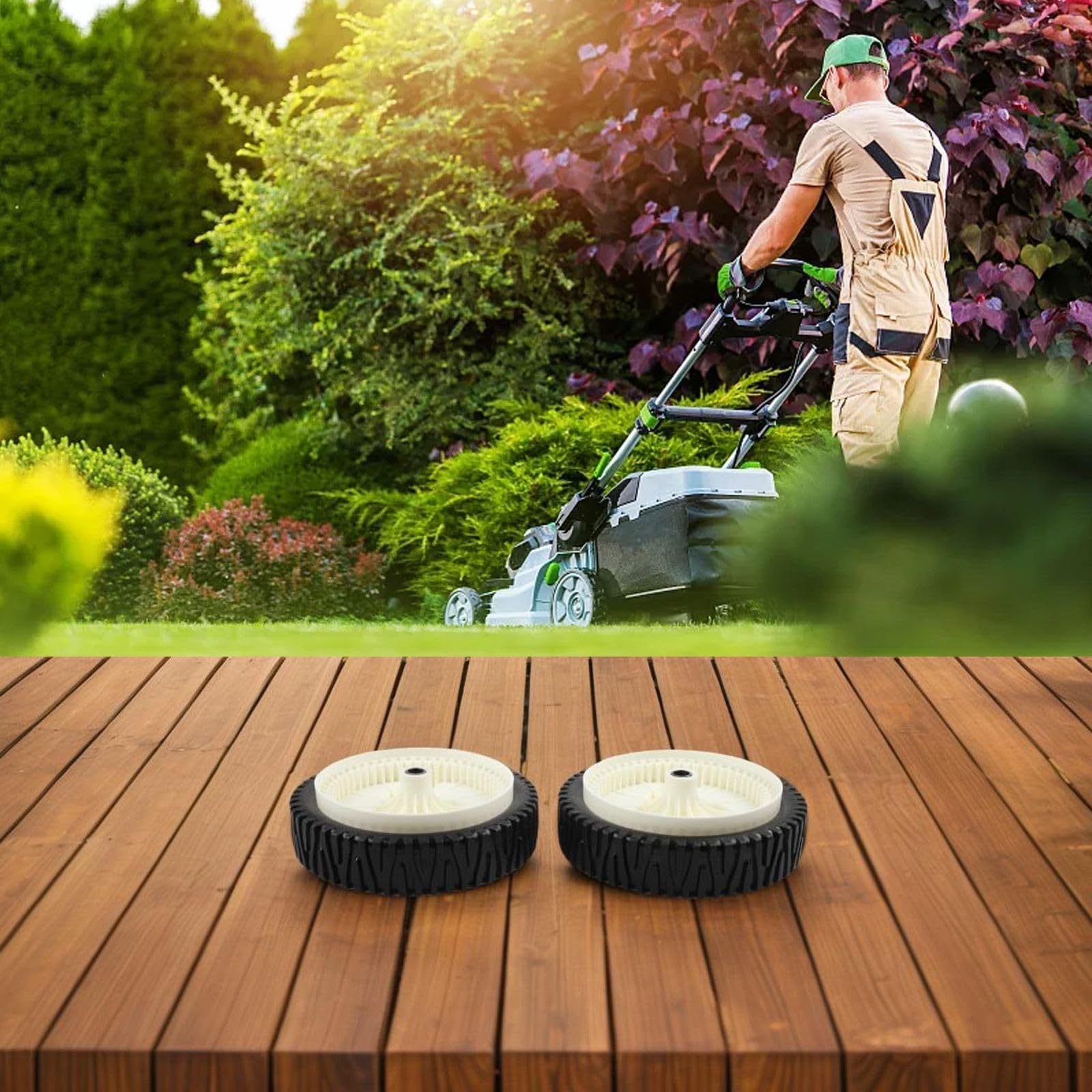 Ruote anteriori motrici da 8 pollici in gomma per tosaerba compatibili con CRAFTSMAN 917370431 583719501 2 pezzi