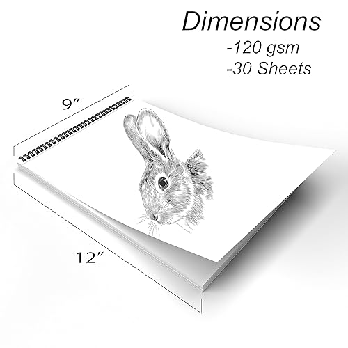 Miniatura 9 de Bloc de bocetos, cuaderno de bocetos, bloc de dibujo, cuaderno de bocetos para dibujo, cuaderno de bocetos de arte, encuadernado en espiral superior