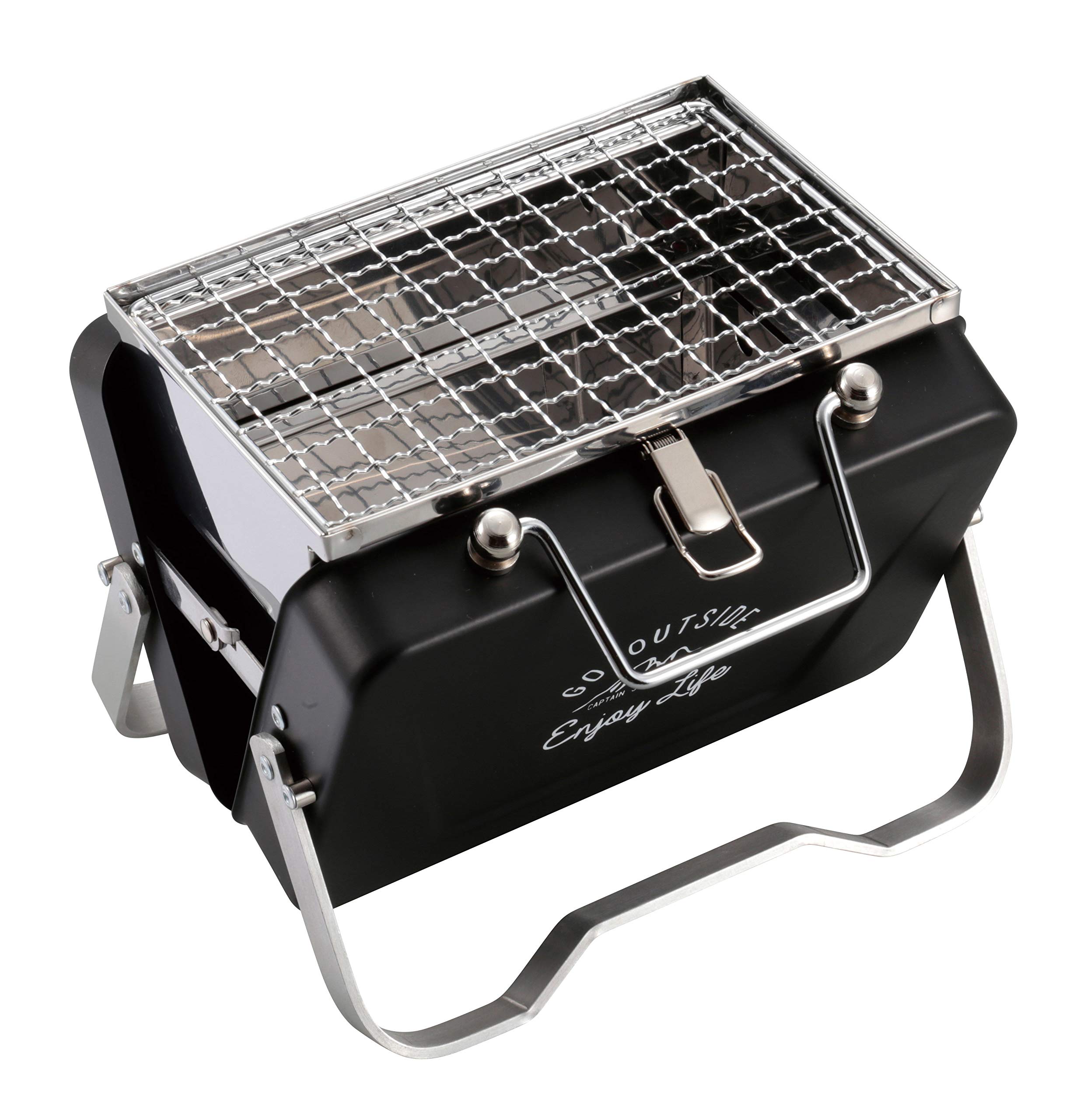 Captain Stag UG-78 Barbecue Stove, Grill, V-Shaped, Tabletop Grill, B6 Type, Black, Monte : Sports & Outdoors