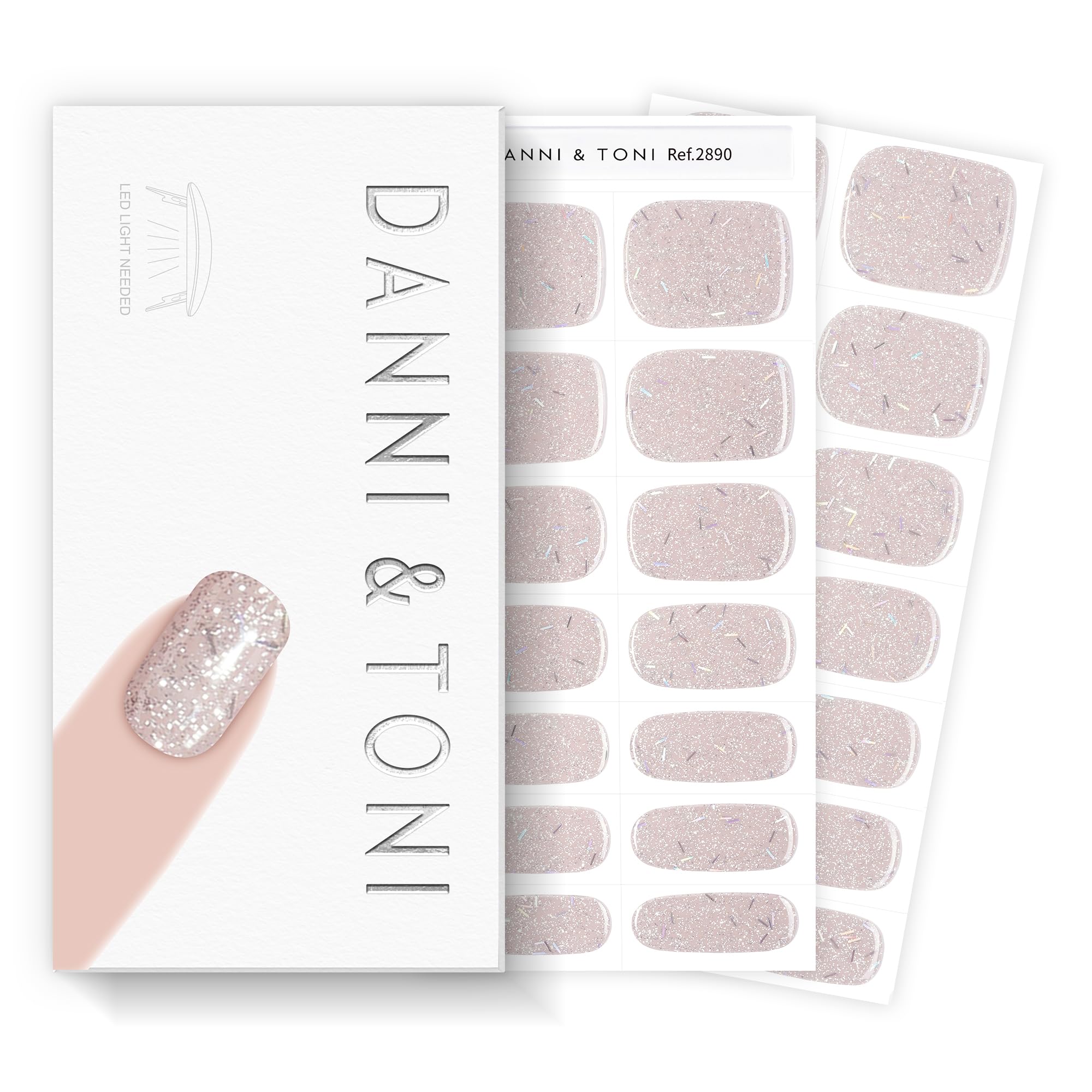 DANNI & TONI Halb ausgehärtete Gel Nagelfolien (Gilded Aura)