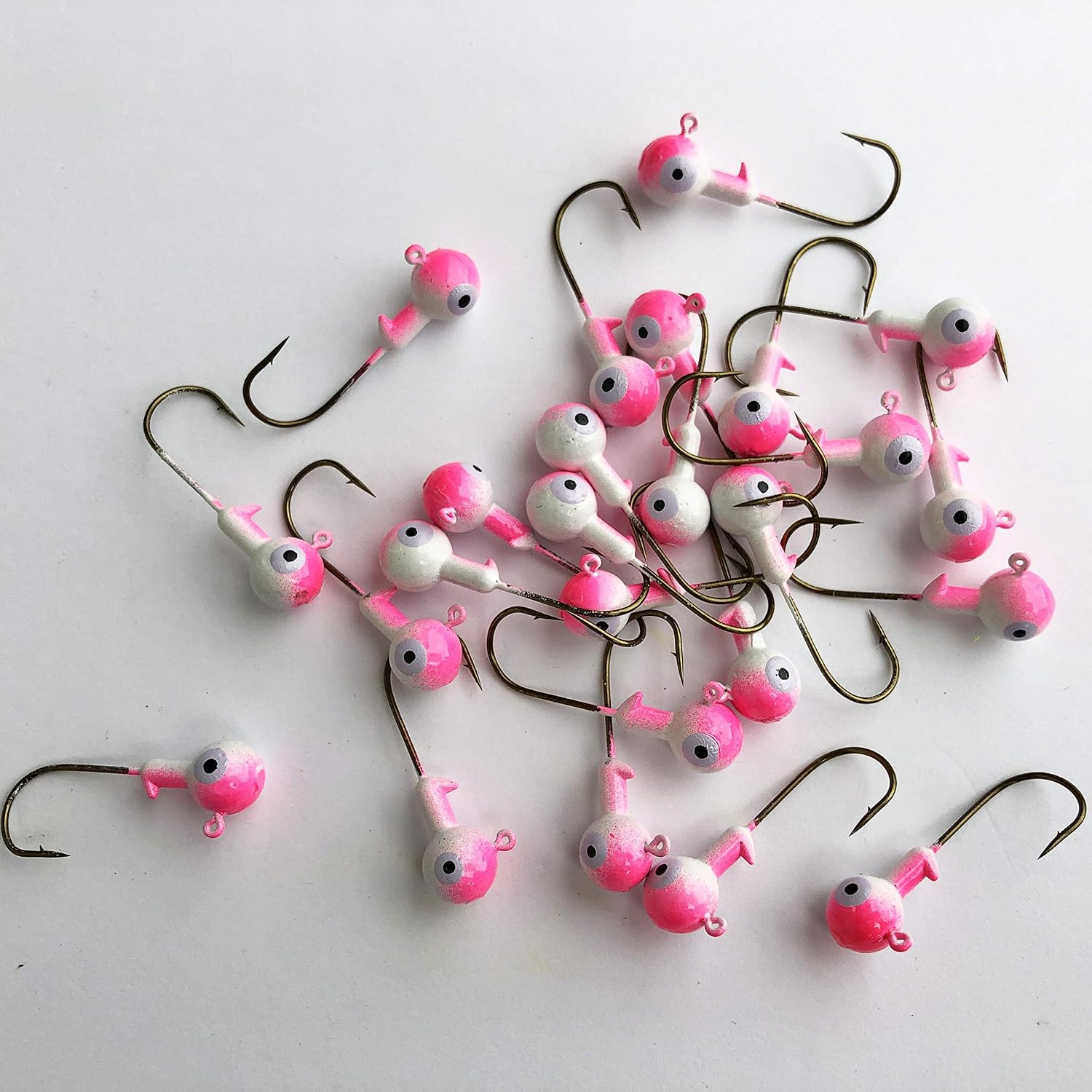 Rudder 50 PCs Jigheads for Fishing 1/32 1/16 1/8 oz Fishing Hooks Crappie Bass Double Eyes