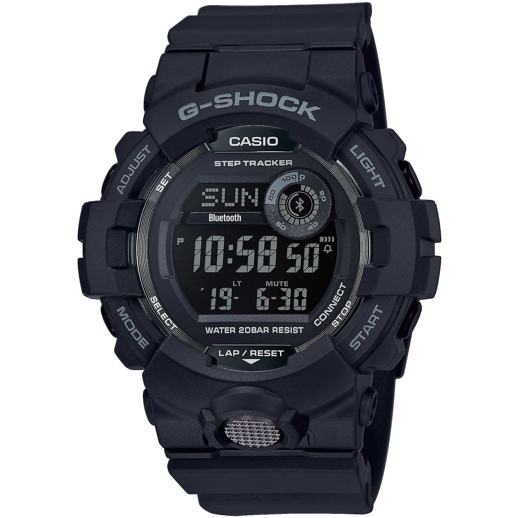 Casio G-SHOCK Orologio, Steptracker/Pedometro, Sensore di movimento, 20 BAR, Nero, Digitale, Uomo, GBD-800-1BER