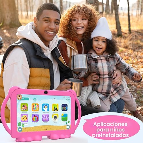 Miniatura 6 de PEICHENG Tableta para Niños de 7 Pulgadas Android 12.0 para Niños Pequeños, 4GB RAM 32GB ROM Bluetooth Pantalla IPS Control Parental Cámara Dual
