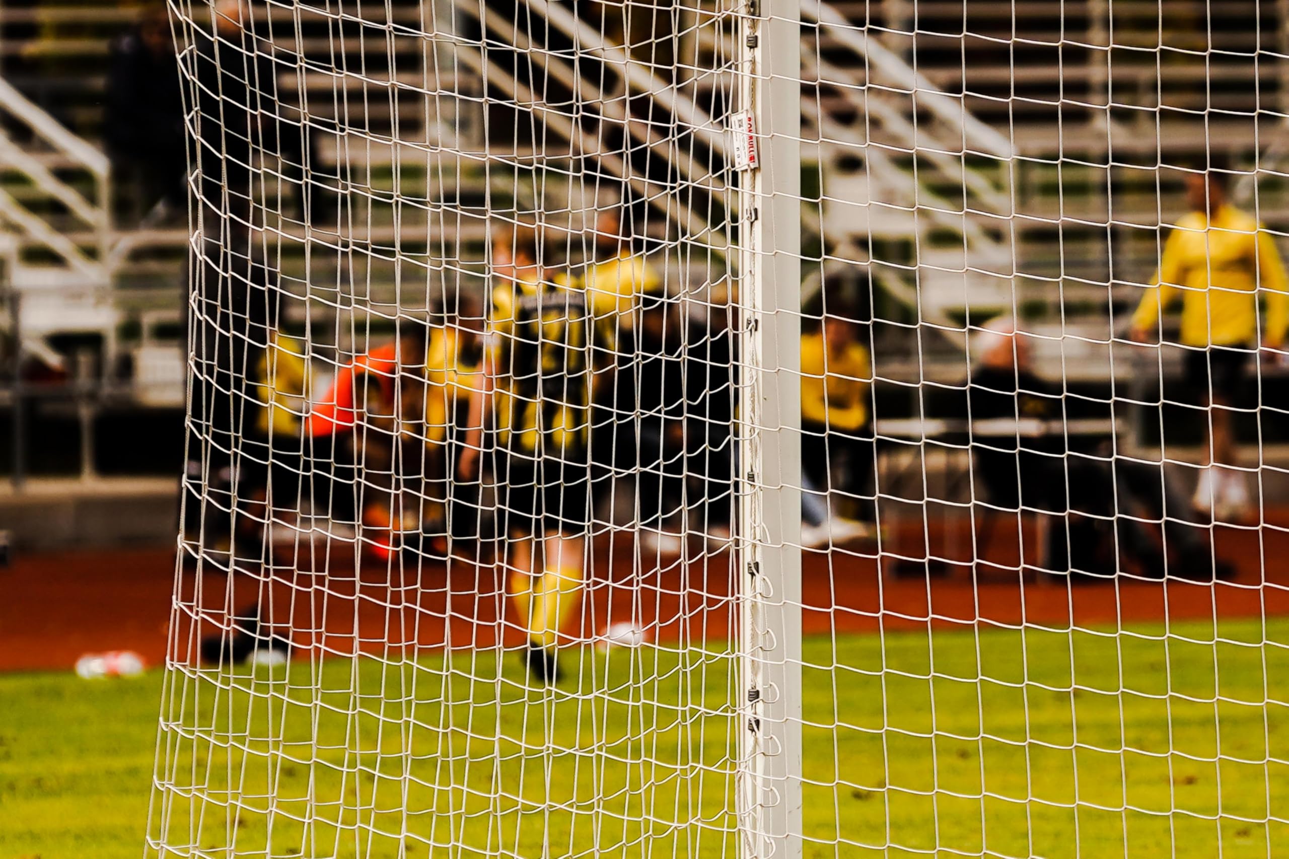 Juego Porterías Fútbol 11 Profesional - 3mm Malla 100mm ROMBULL Color:Blanco