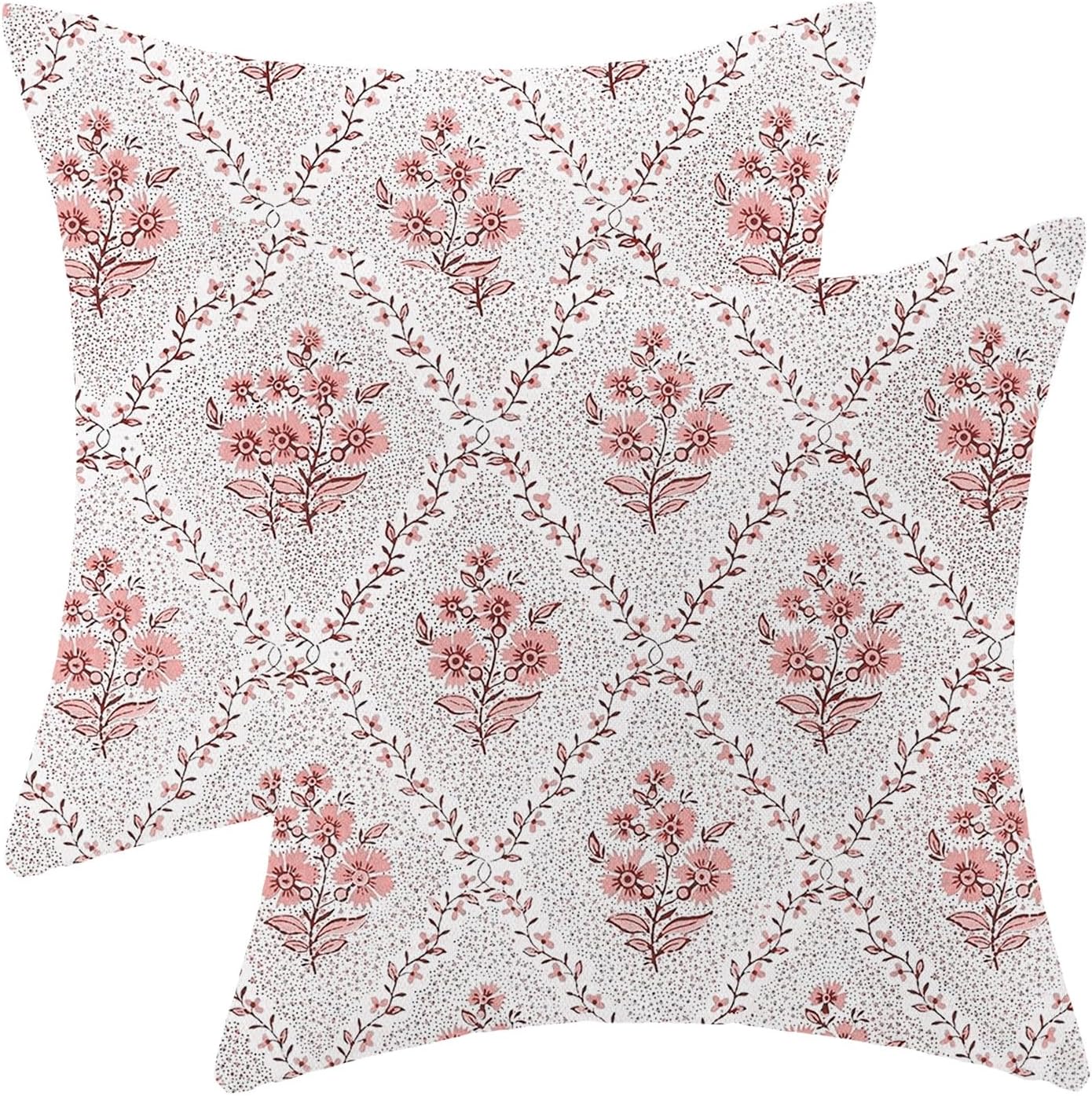 Block Print-pink Flower