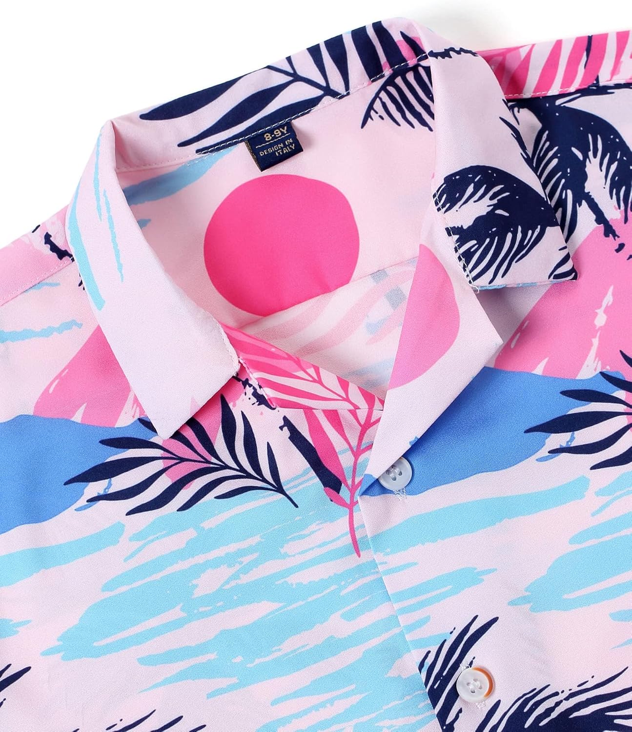 siliteelon Boys Hawaiian Shirts Short Sleeve Cotton Summer Beach Button Down Casual Aloha Luau Shirts for Kids