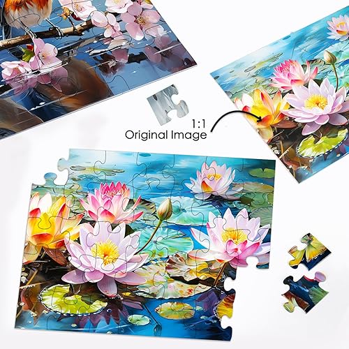 Miniatura 2 de Neoflavie Paquete de 4 rompecabezas de piezas grandes para personas mayores, (2 x 16 y 2 x 35) piezas grandes, rompecabezas de demencia y Alzheimer,