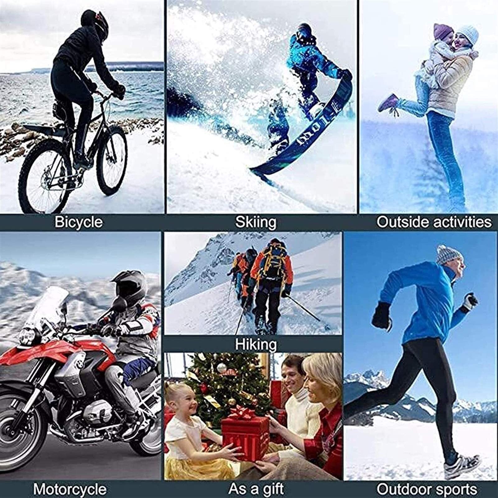 Guantes térmicos para Mujeres, Hombres, Guantes térmicos de Invierno, Pantalla táctil Guantes de Mano cálidos para Deportes al Aire Libre, Motocicleta, esquí, Acampada, Senderismo,
