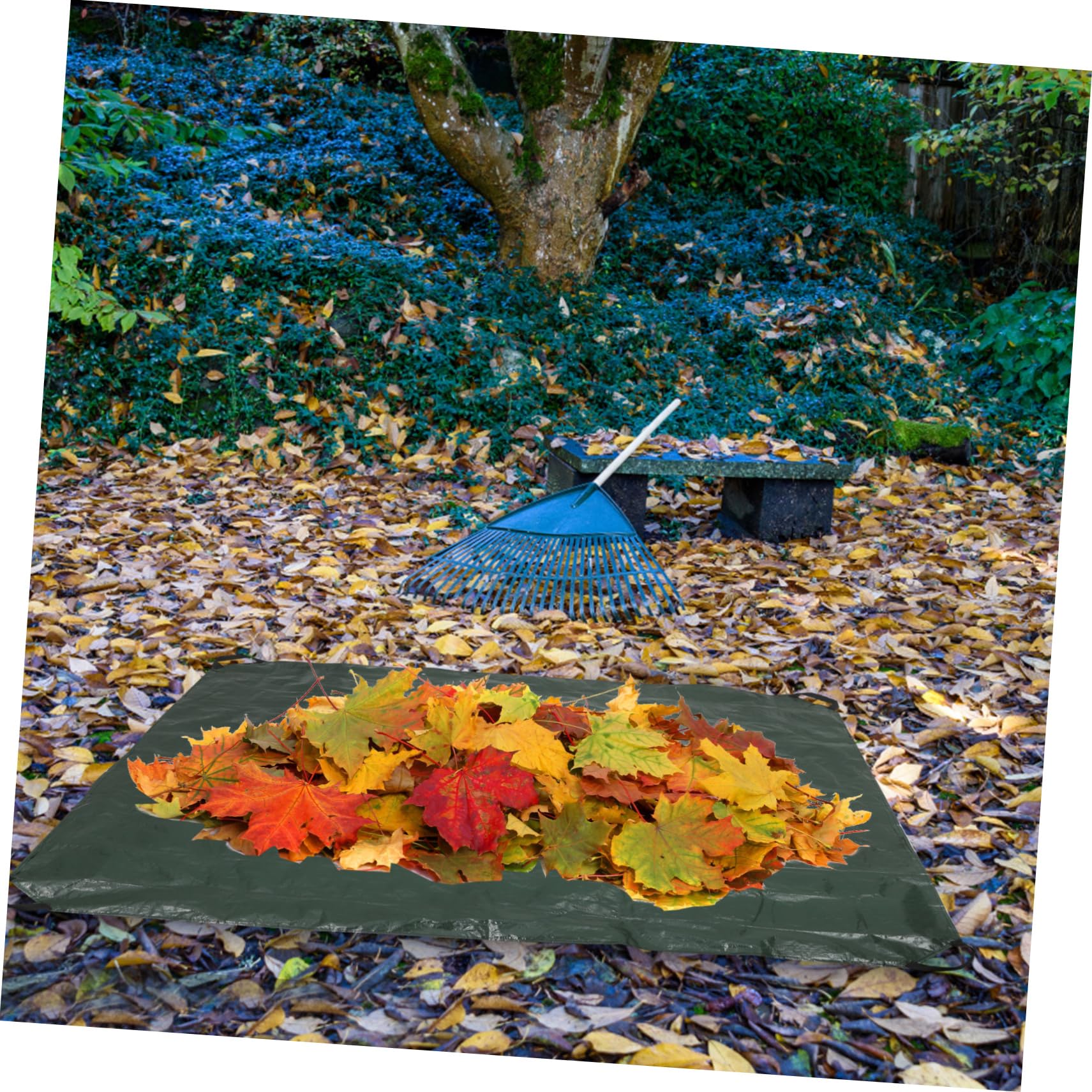 Laubsammelbeutel Herbst Mottoparty aus Pe mit Griffen für Gartenabfälle