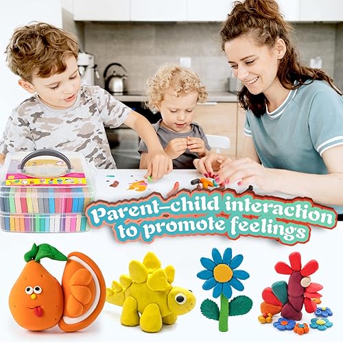 Miniatura 7 de Arcilla polimérica de 72 colores, arcilla para modelar gruesa para horno, arcilla para modelar con herramientas de escultura, juego de caja de