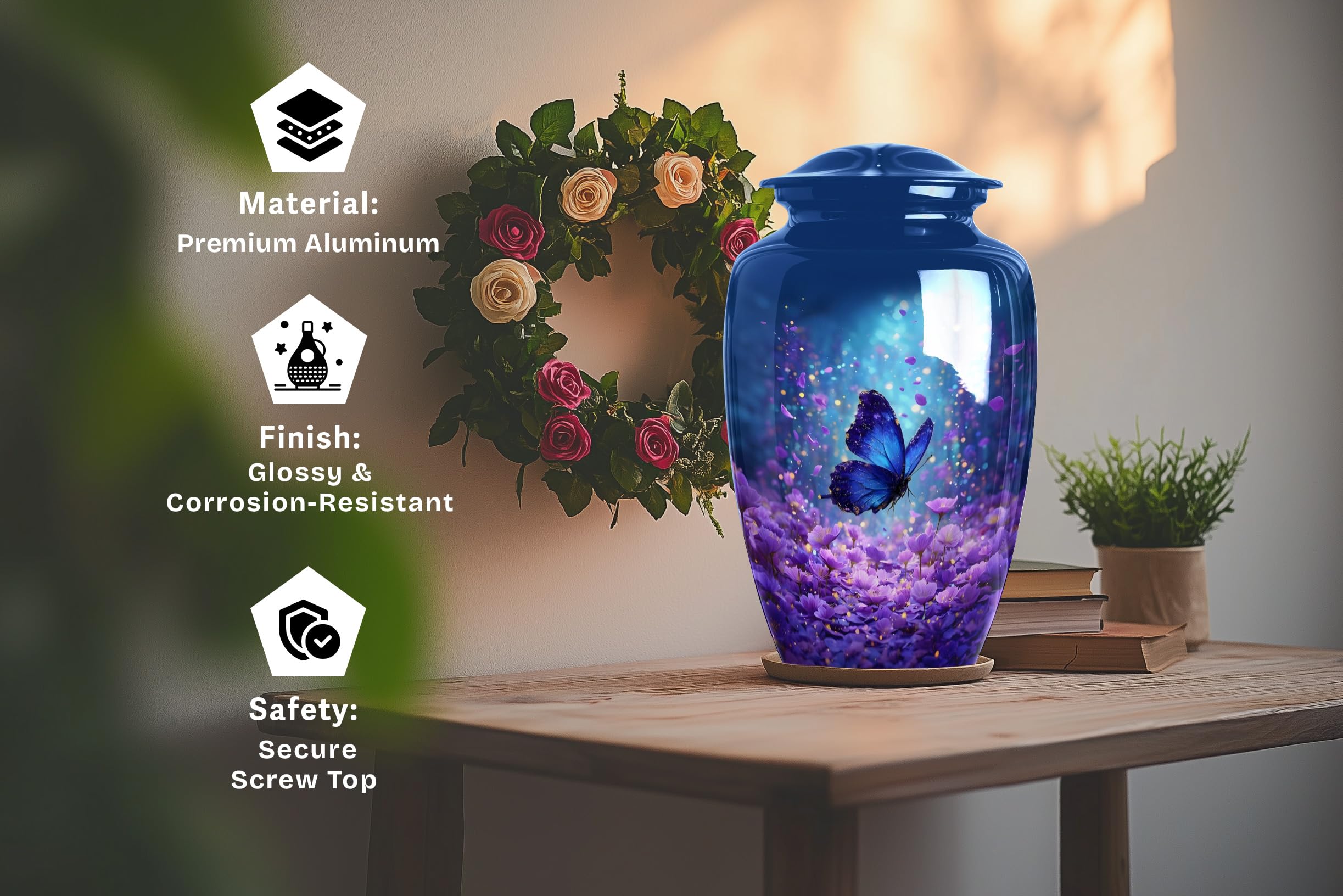 Amazon.com: Butterfly Urns for Human Ashes, Large Urn for