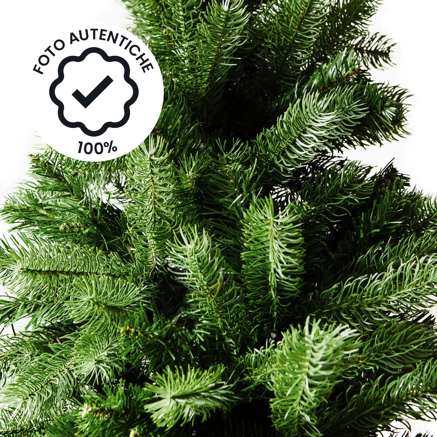 Flur - Albero di Natale Verde 240 cm in PVC Realistico, 1544 Rami Fitti, Base in Metallo Stabile, Facile da Montare e Riutilizzare, Ideale per Interni e Decorazioni Natalizie Eleganti