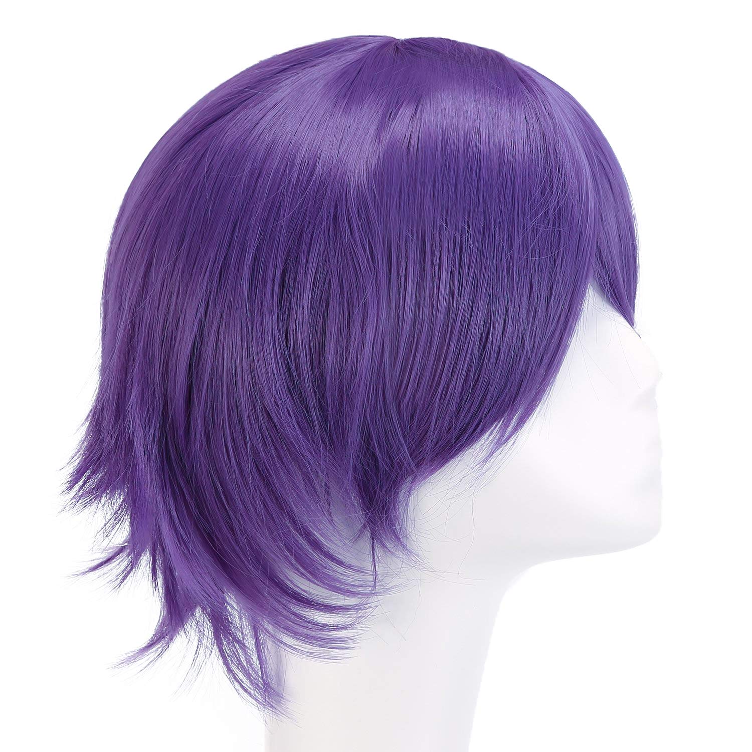 MapofBeauty Fashion Short Straight Cosplay Costume Wig (Purple) thumbnail