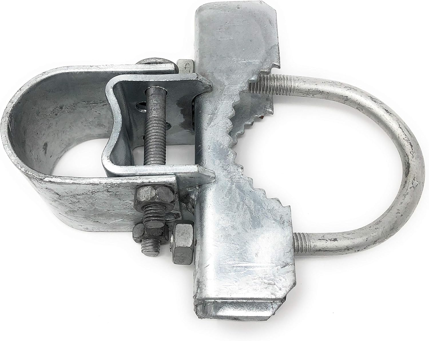 Pressed Steel Industrial Griptite Bulldog Hinge for Chain Link Gate - (Two U Bolts and Two Hinges/Pack) (2-7/8")