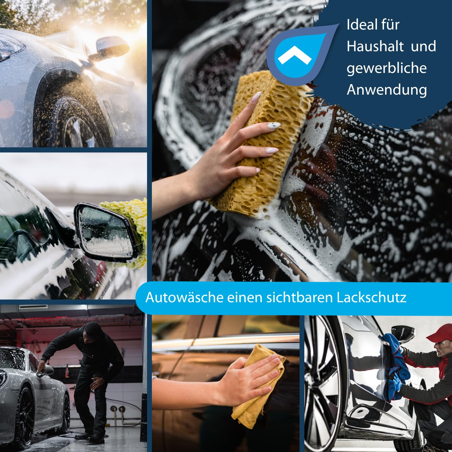 KaiserRein Autoshampoo Profi 10 L Autowaschmittel mit Wax und Trocknungshilfe Auto KFZ