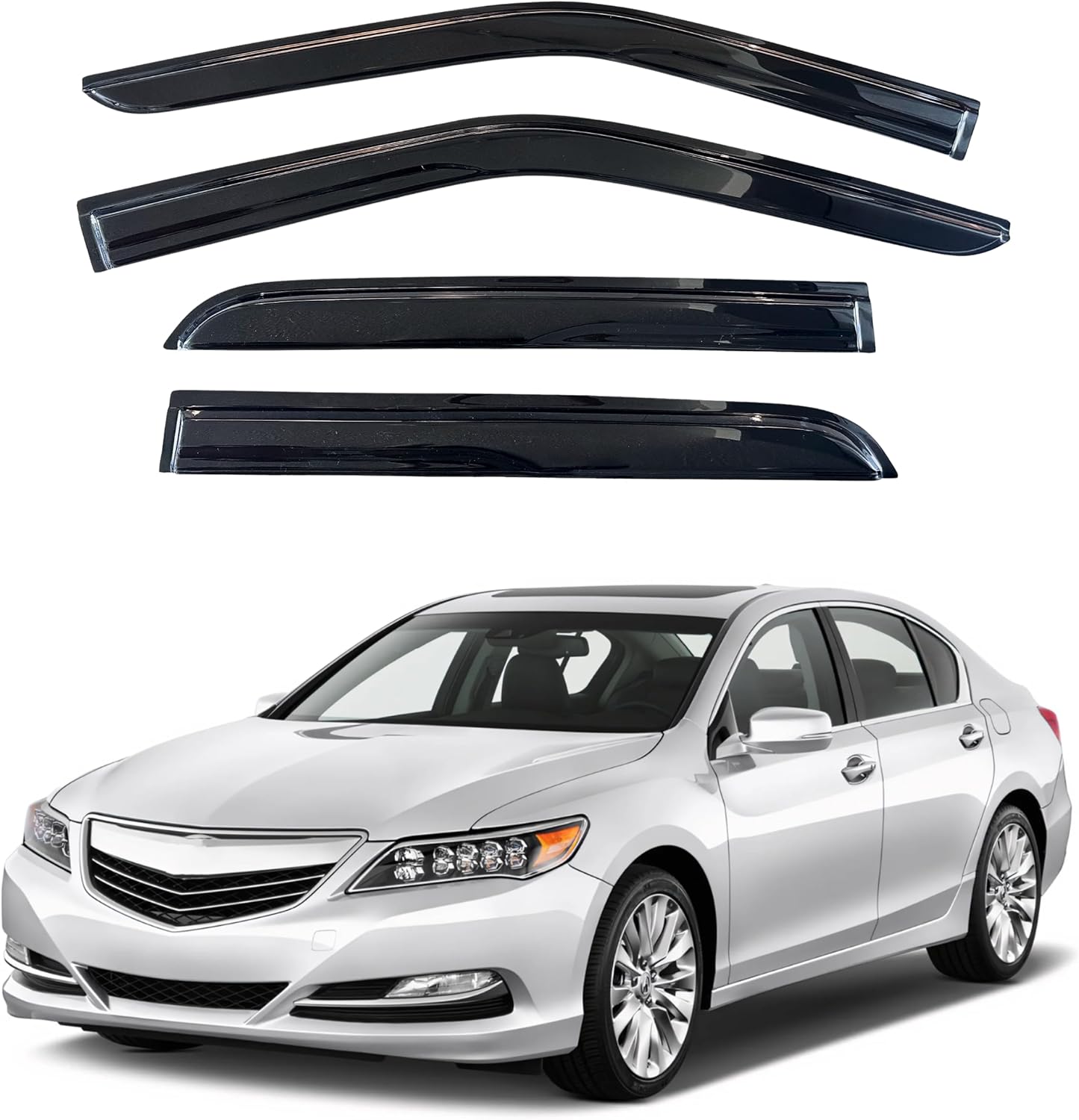 KPY Window Visor for Acura TL 2009-2014, 4PC Rain Guard Deflectors
