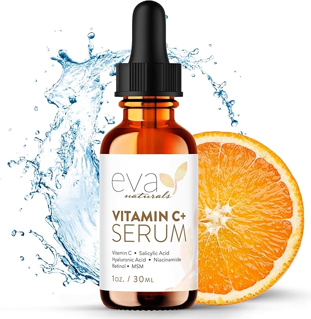 Vitamin C Serum Plus 2% Retinol, 3.5% Niacinamide, 5% Hyaluronic Acid, 2% Salicylic Acid, 10% MSM, 20% Vitamin C - Skin Clearing Serum - Anti-Aging Skin Repair, Supercharged Face Serum (30 ml)