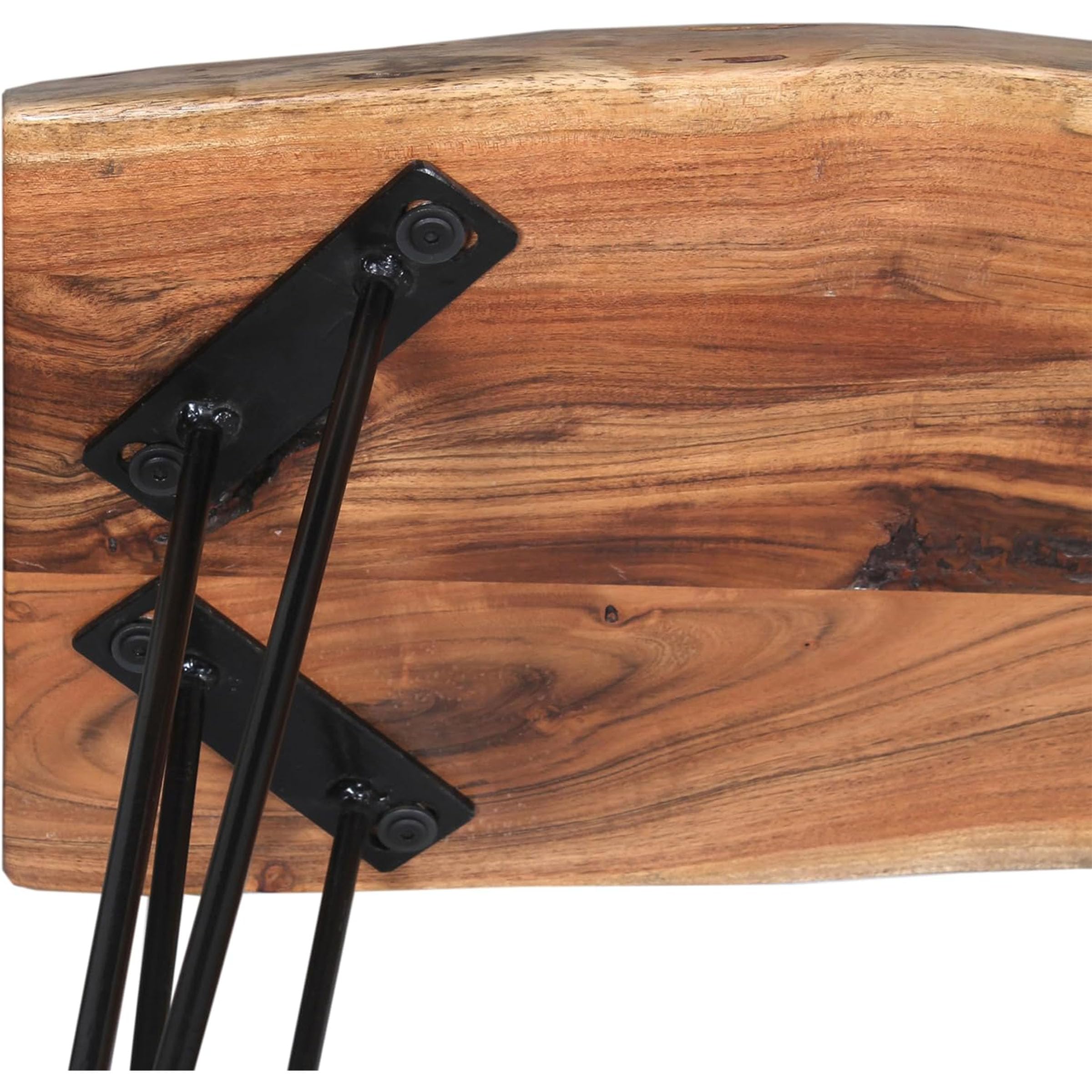 Alaterre Live Edge Solid Wood Entryway Bench with Hairpin Metal Legs, 36” | Narrow Shoe Bench, End of Bed Bench, Modern Farmhouse Table Bench, for Entryway, Dining Room, Kitchen, or Bedroom