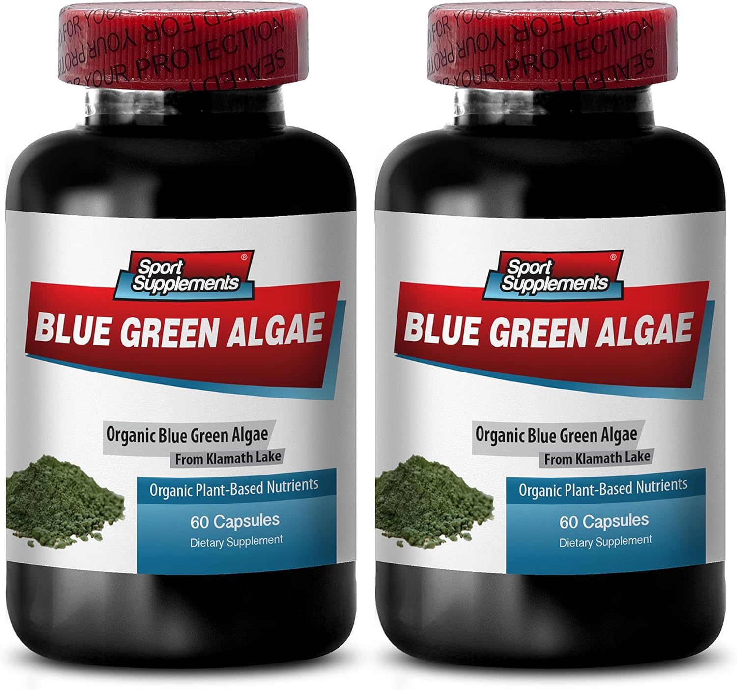 Pure Green Superfood from Klamath Lake to Promote Healthier and Younger Looking Skin – Blue Green Algae 500mg, Blue Green Algae Capsules, Blue Green spirulina, spirulina, chlorella – 2B 120 Cap