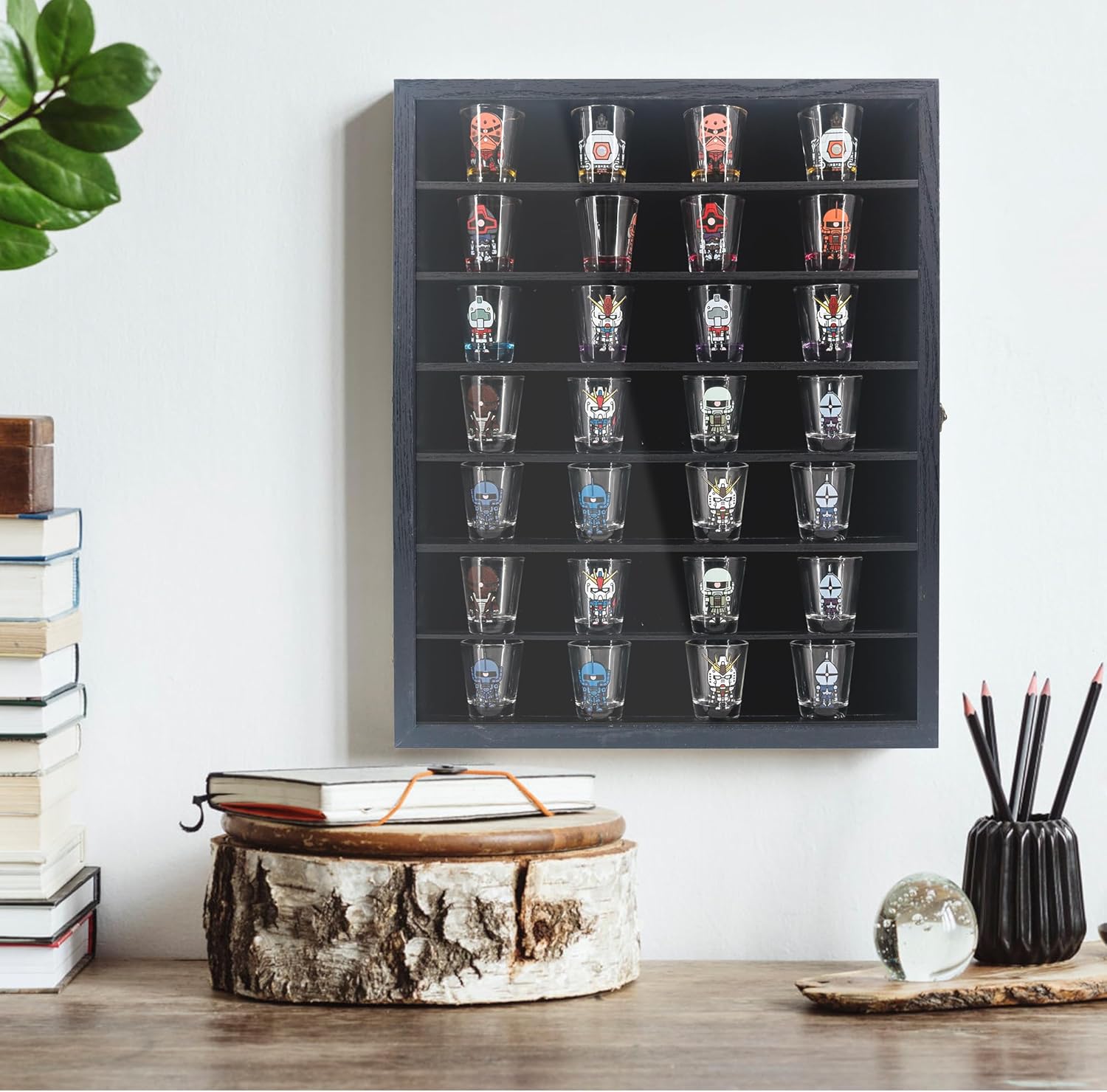 shadow box frame 16x20 with removable shelves, deep memory box display case for collector, keepsake coins military medals pins wedding flowers black black 16x20