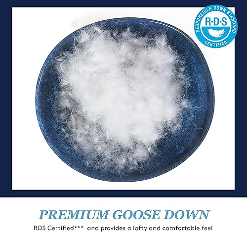 Miniatura 3 de Signature Firm 600 Fill Power - Almohada de plumón de ganso, soporte ideal para dormir de lado, tamaño estándar