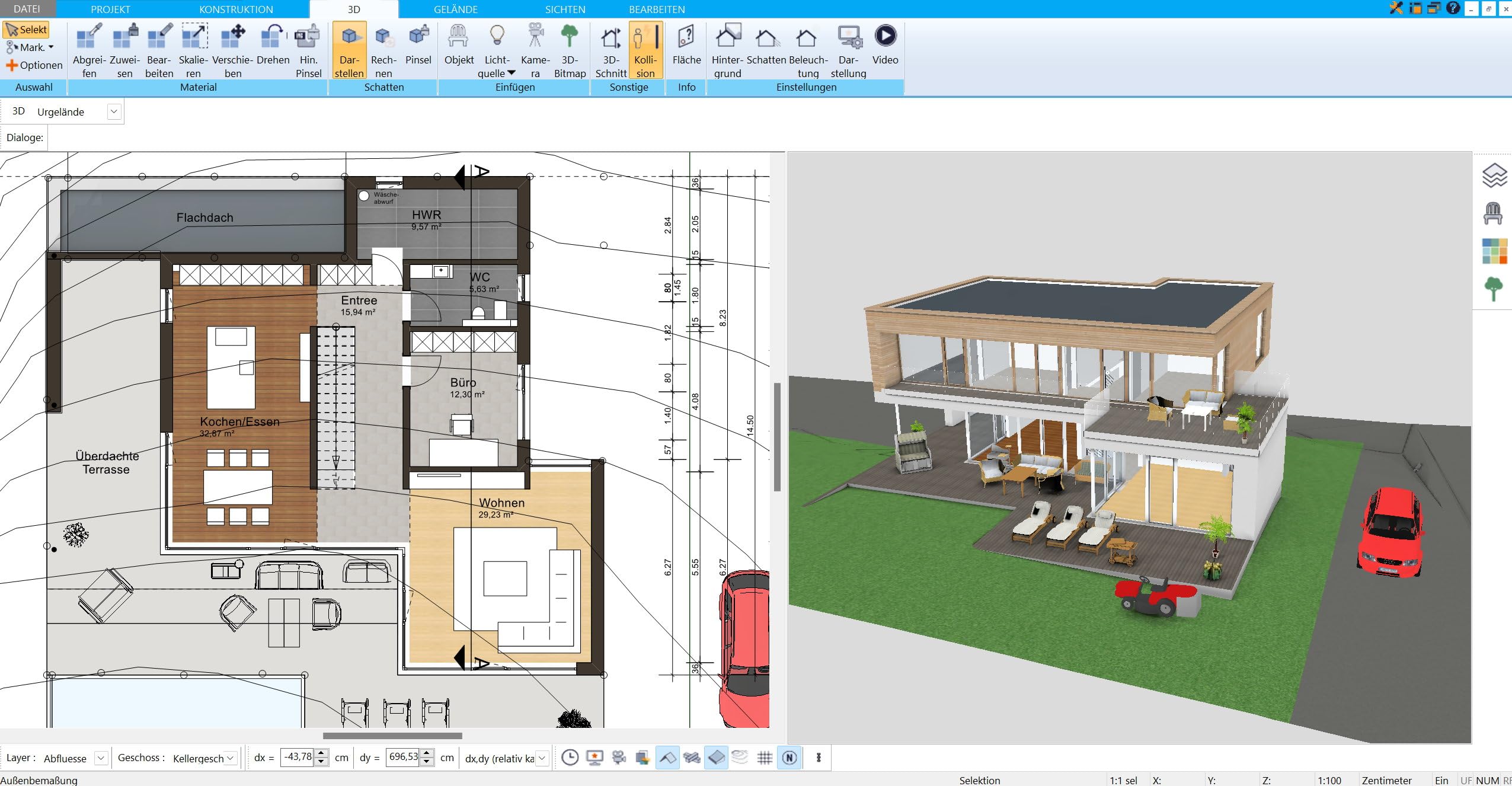 HausDesigner3D Professional 3 - Hausplaner & Architektur 3D CAD Software, Grundrissplanung, Raumplaner