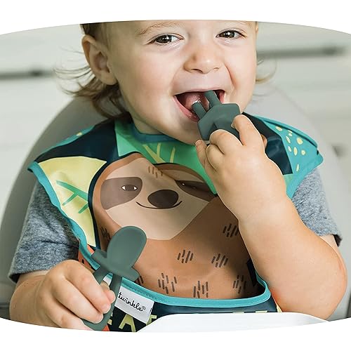 Miniatura 2 de Tiny Twinkle Utensilios de entrenamiento de silicona Cucharas y tenedores para bebés para entrenamiento de autoalimentación Utensilios de destete