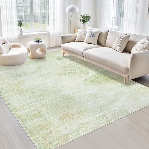 MXSANYOO 5x7 Washable Abstract Rug (Green)