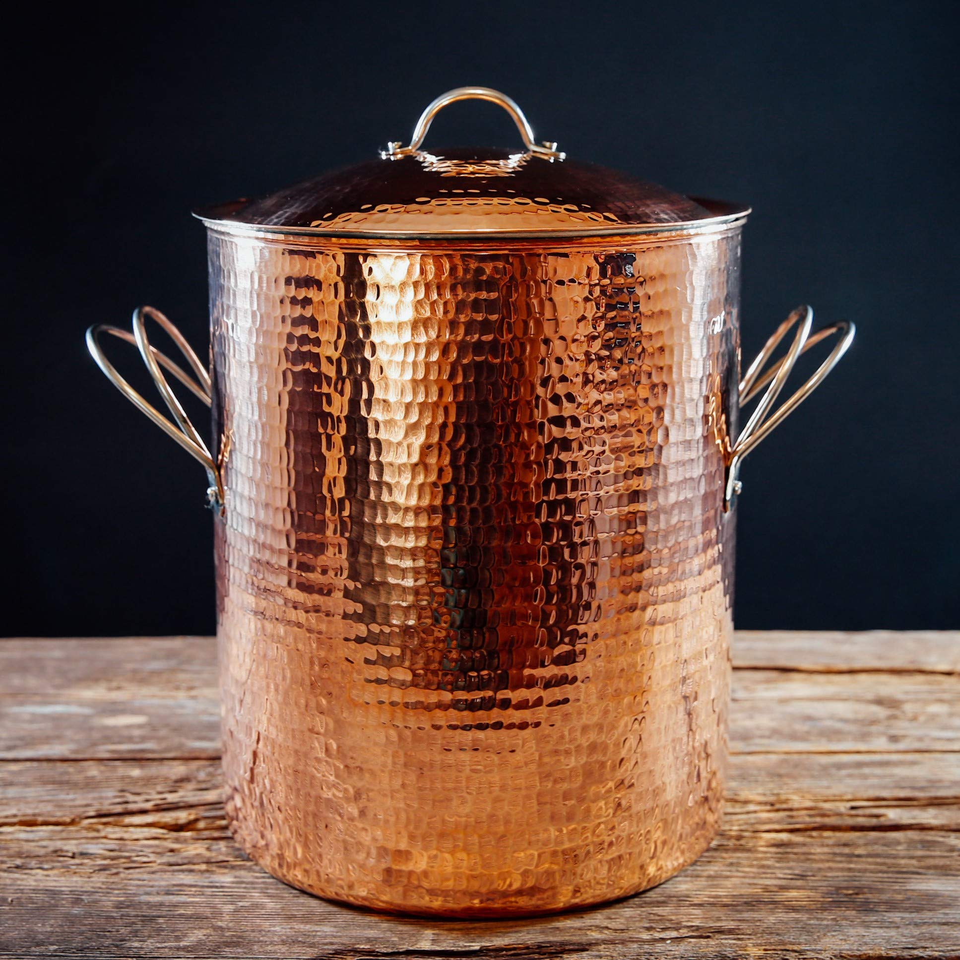 Amazon.com: Sertodo Copper Big Beautiful Stock Pot with Lid | 10