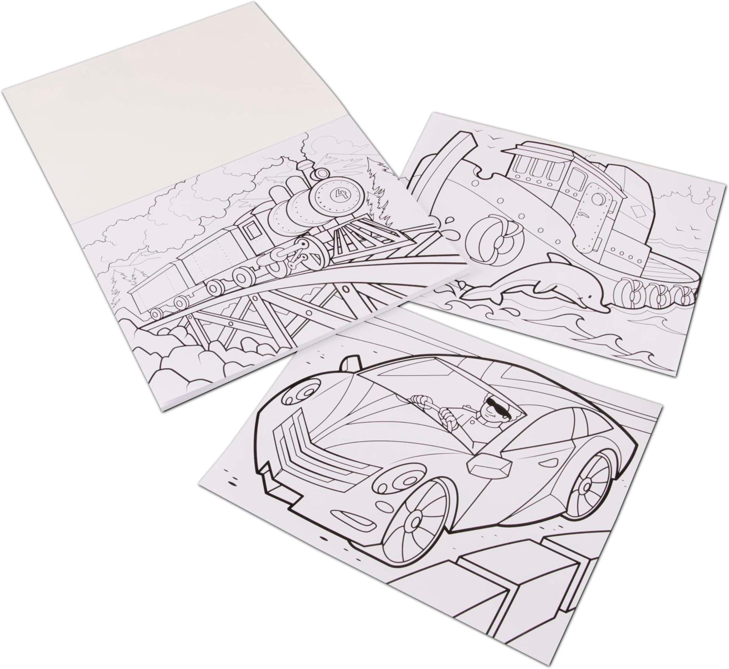 Melissa & Doug Jumbo Colouring Book Vehicles | Activity Pad | Coloring Book | 3+ | Gift for Boy or Girl