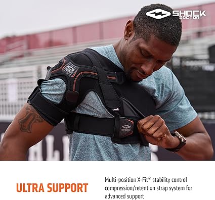 Shock Doctor Shoulder Brace for Men, Shoulder Support Brace, Prevents,Promotes Healing from AC Sprains