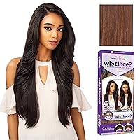 Vista 11 de Sensationnel Pelucas de encaje de 13 x 6 pulgadas - Morgan encaje frontal atado a mano, sin pegamento, sintético con densidad natural predepilada