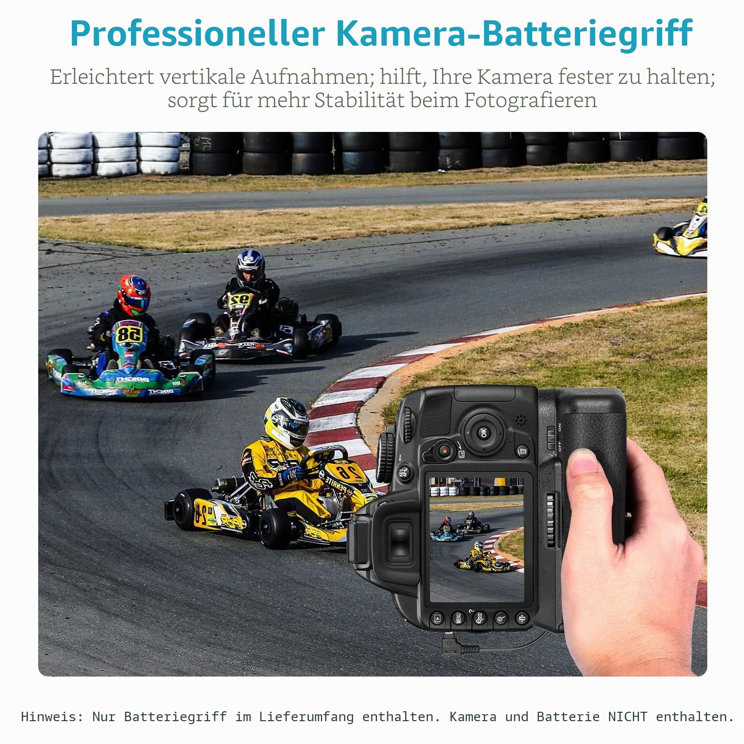 NEEWER Professional Vertikaler Batteriegriff Akkugriff Battery Grip wie der Nikon BG-2F für Nikon D3100/D3200/D3300 Digitalkamera, kompatibel mit Akku EN-EL14