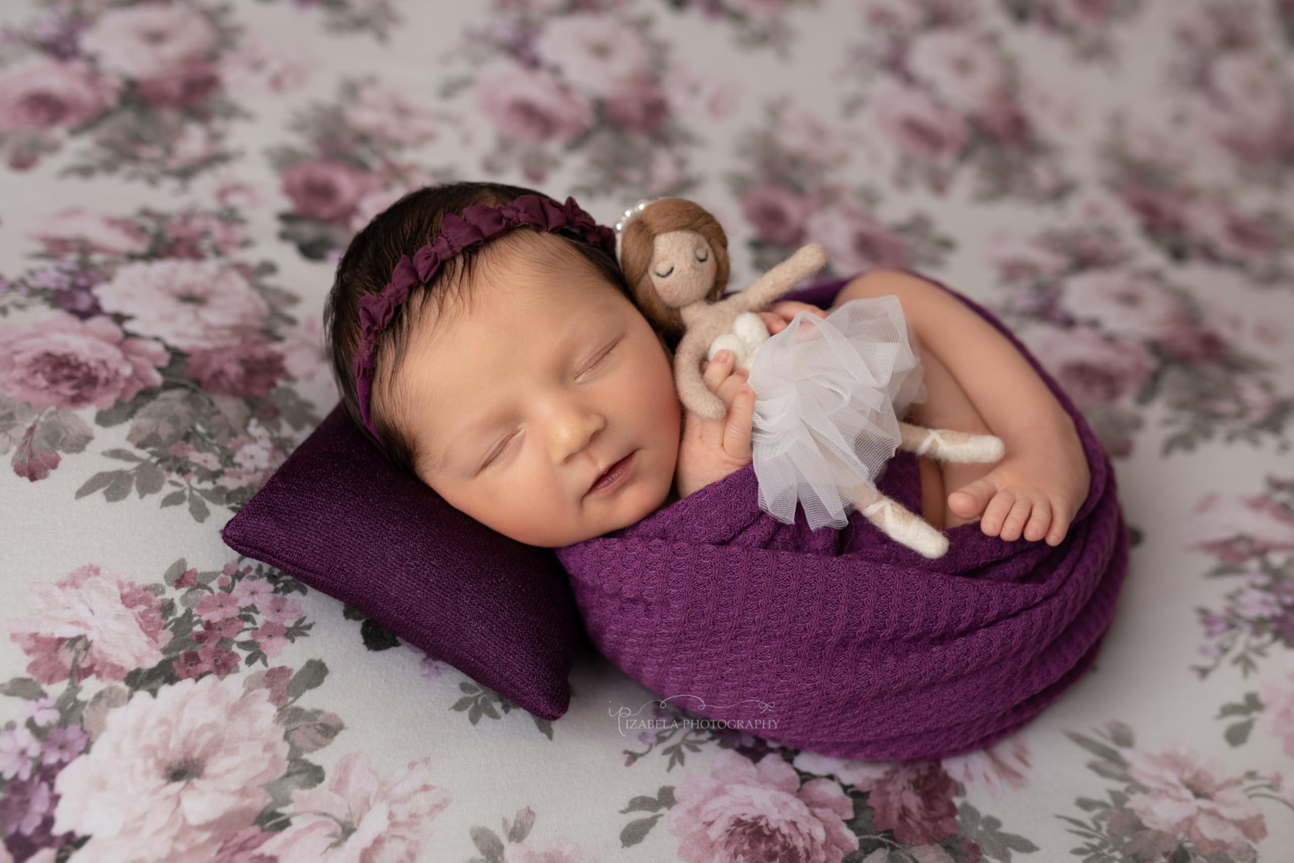 Twinkle Nest Baby Wrap: Newborn Photography Wrap for Boy or Girl. Swaddle and Blanket for Baby Photoshoot Props. (Magenta) - Image 4