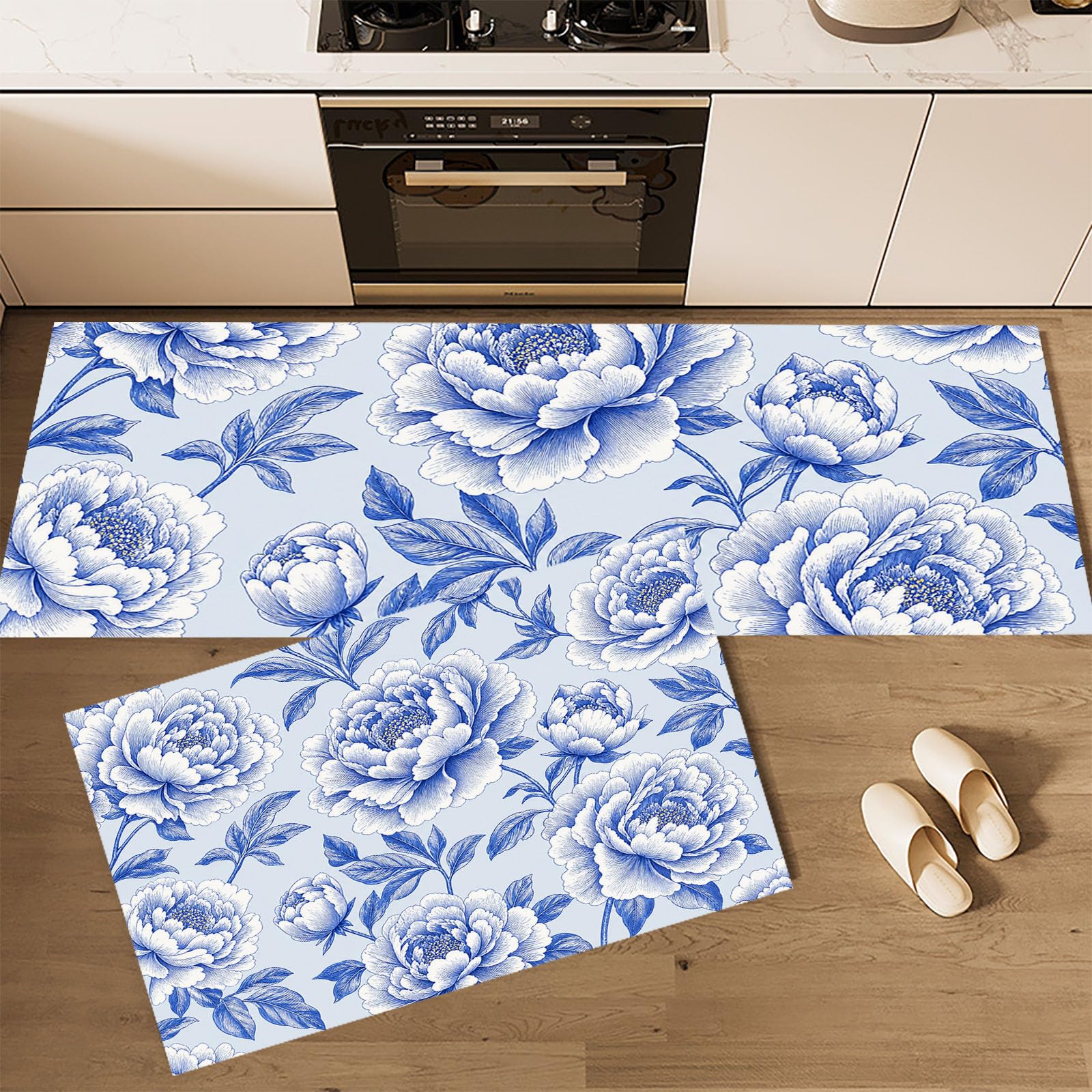 Tapis Cuisine Devant Evier Antidérapant Lavable Lot de 2 Tapis