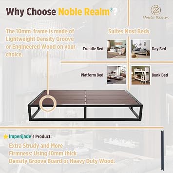 Brown Bunkie Board(60x76) Under Mattress Support, Breathable, Anti-Sag,