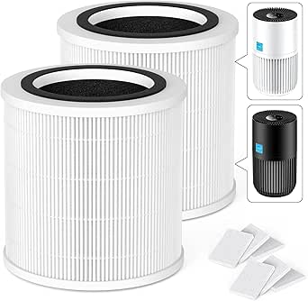 SAKEGDY H7126 Filter Replacement, Compatible with GoveeLife H7126 Mini Air Purifier, 3-in-1 Filtration H13 True HEPA Filter, 2 Pack.