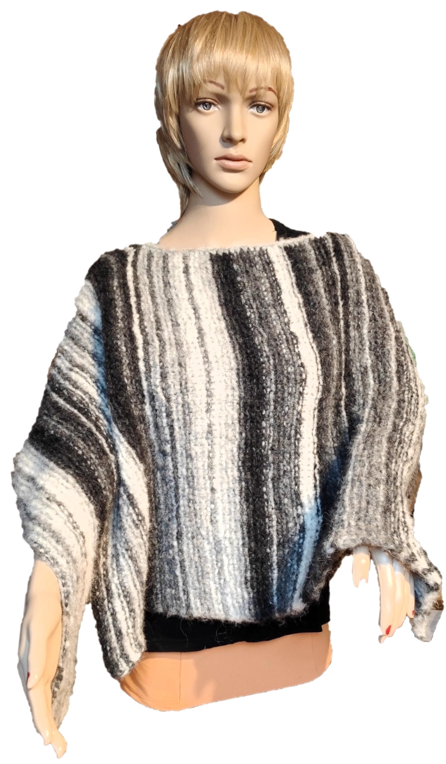 AngiesStrickZauber verkauft: Selbstgestrickt,Handgemacht/Poncho/Dreieckstuch/Schultertuch/Wickelschal/Sommerschal/Schal/Stola/Alpaca Wolle
