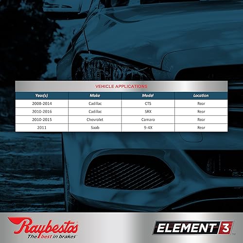 Miniatura 4 de Raybestos Premium Raybestos Element3 EHT Juego de pastillas de freno traseras de repuesto para modelos seleccionados Cadillac CTSSRX, Chevrolet