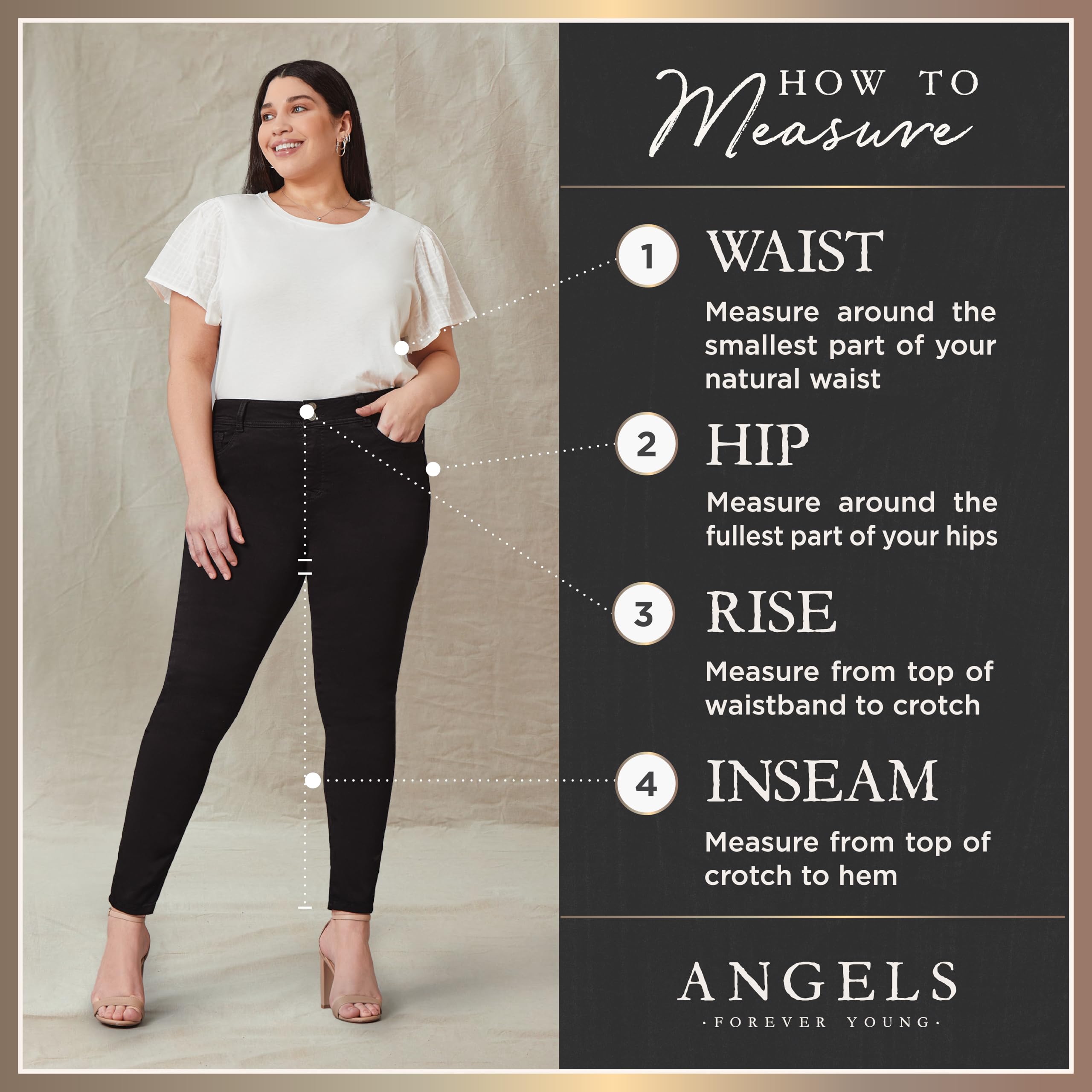 Angels Forever Young Damen Jeans Forever Skinny Mid-Rise 17" Inseam Capri Jeans (Available in Plus Sizes)