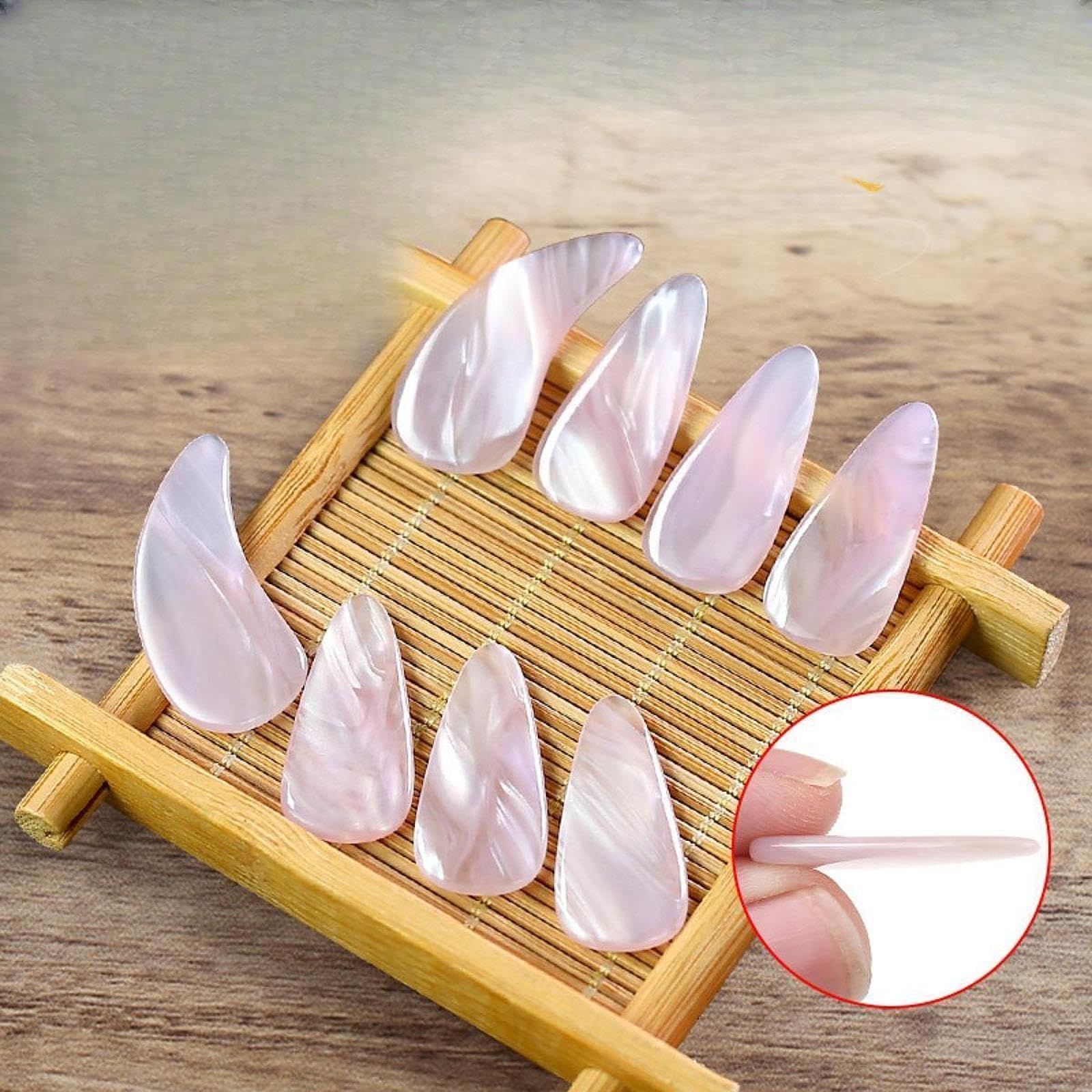 8 Stück Guzheng Finger Picks Erwachsene Professionell Doppelseitig Gebogene Fingernagelschutz Kompakt Und Stabil Aus Pp Angenehmer Sitz für Konzert Pr, Style A