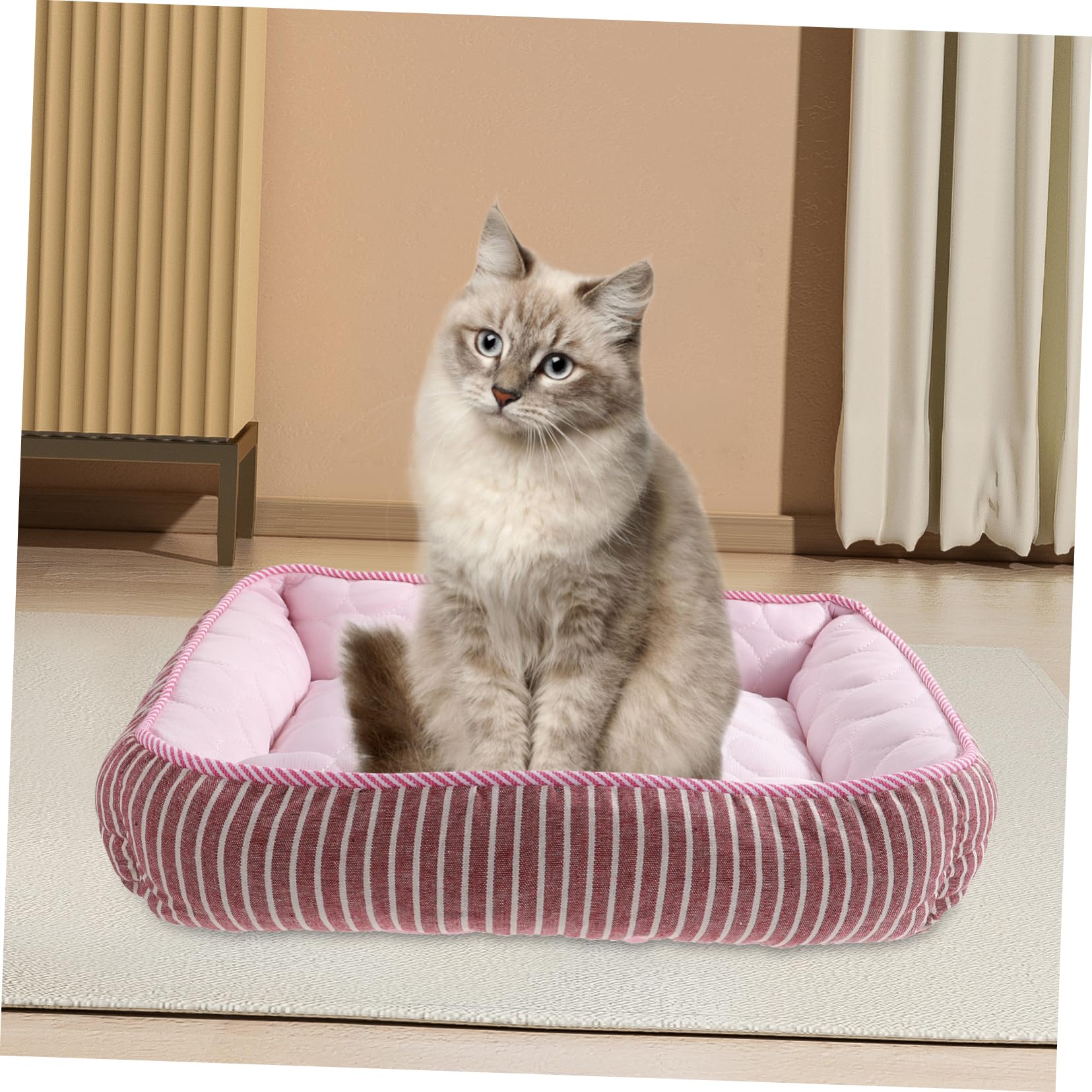 TOYANDONA Hunde Kühl Matte aus Leichtem Stoff für Sommer Atmungsaktive Kühlmatte für Haustiere Einfach zu Tragen für Hunde und Katzen Unterwegs