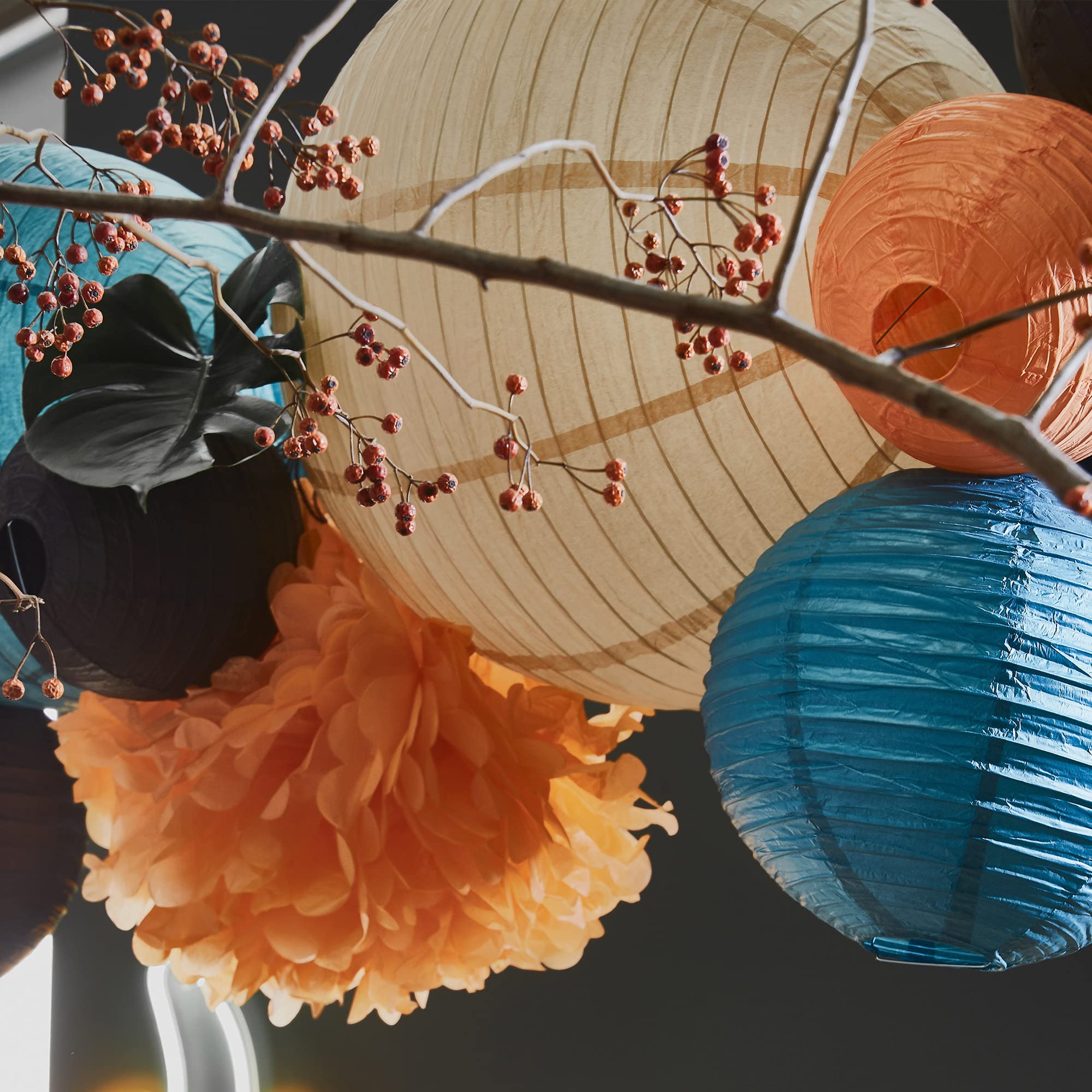 12 x papieren lantaarn 30 cm lichtroze – hanglamp papieren bal 30 cm (12 inch) type Japanse lantaarn voor decoratie bruiloft – 12 stuks – De must uit de serie papieren lampions