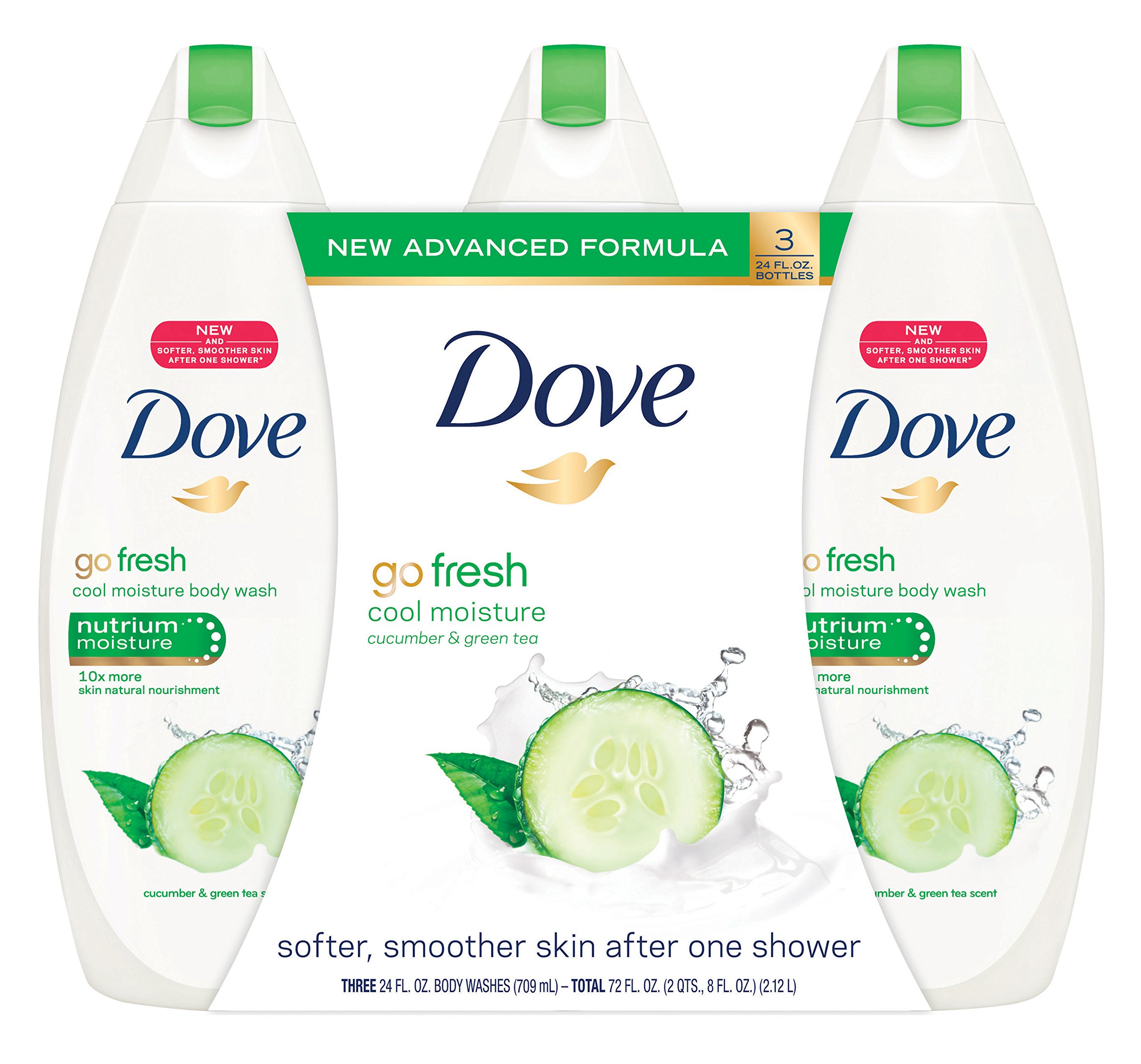 go fresh Cool Moisture Body Wash, Value Pack, 24 Ounce, 3 Count