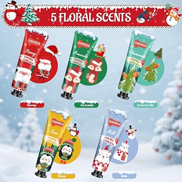 Hand Cream, 20x 30ml Hand Cream for Very Dry Hands, Fast-Absorbing & Moisturizing, Hand Moisturiser Soothes Sensitive Skin, Hand Cream Gift Set for Women Christmas Birthday