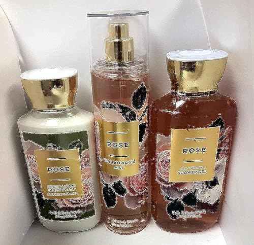 Bath and Body Works - Rose - Gel de ducha, loción corporal y fragancia fina en bruma Daily Trio Verano 2018