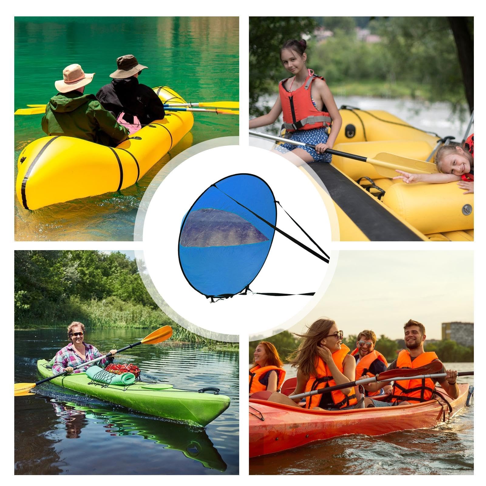 Kajak-Windsegel Für Paddle-Boards - Faltbares Segel Für Kanu & Schlauchboot